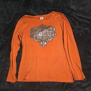 Harley-Davidson Orange Long Sleeve Tee